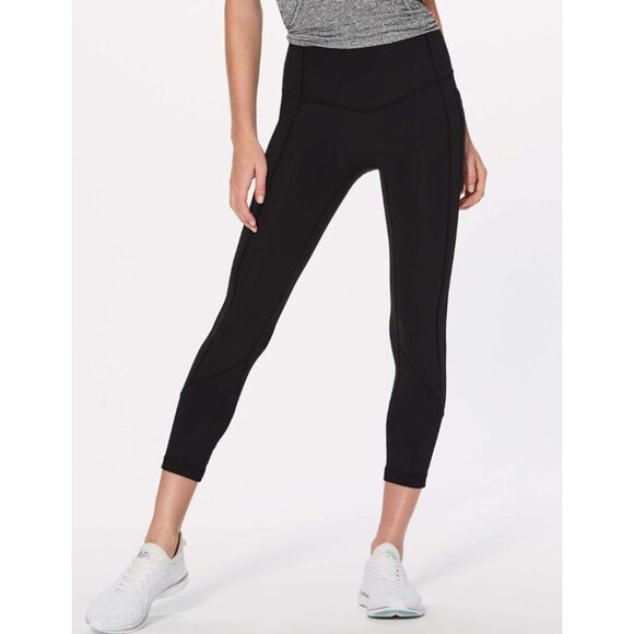Lululemon All The Right Places Crop II *23" Black Size 8 No Front Seam - Picture 1 of 8